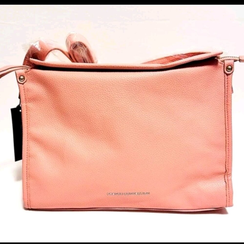 French Connection Vivian Slouchy Messenger Bag , Pink Blossom